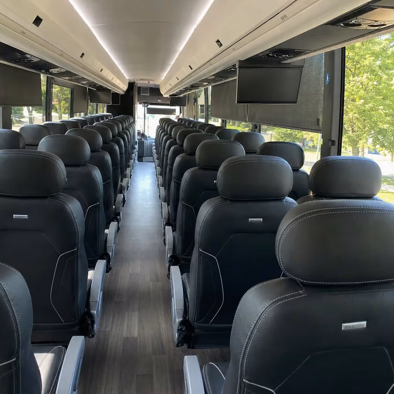 dayton charter bus rental interior